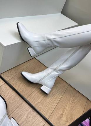 Екслюзивні чоботи з італійської шкіри жіночі9 фото