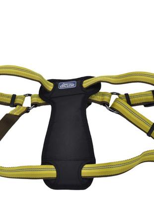 Светоотражающая шлея с нагрудником для собак coastal k9 explorer harness 20.4 - 45.3 кг золотарник 2.5 х 66 -