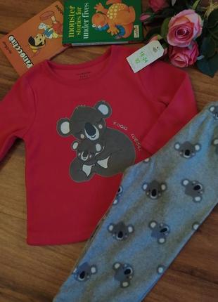Теплый флисовый домашний костюм, подама на малыша primark на 1,5-2 рока.