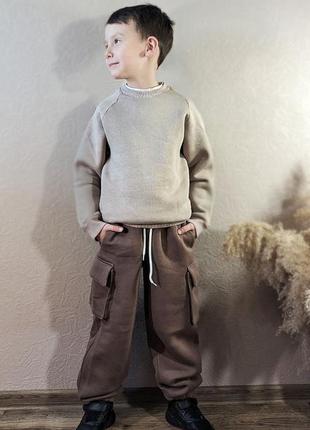 Дитячий костюм на флісі штани карго
