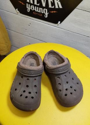 Crocs 12 13 теплi з хутро зимовi