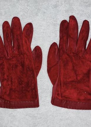 Оригінальні шкіряні рукавиці john rocha розмір 7 м червоного кольору2 фото
