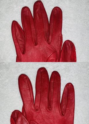 Оригінальні шкіряні рукавиці john rocha розмір 7 м червоного кольору5 фото