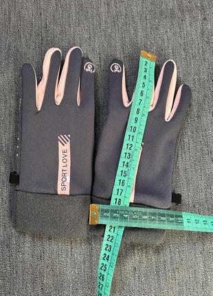Жіночі теплі осінньо-зимові спортивні рукавички водонепроникні та протиковзкі5 фото
