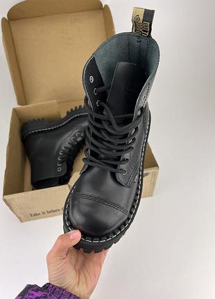 Ботинки steel 113/114/om/b на 8 люверсов, оригинальные ботинки стол женские черные