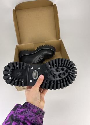 Ботинки steel 113/114/om/b на 8 люверсов, оригинальные ботинки стол женские черные