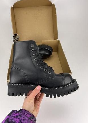 Ботинки steel 113/114/om/b на 8 люверсов, оригинальные ботинки стол женские черные