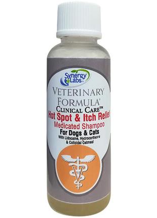 Шампунь veterinary formula hot spot&itch relief medicated shampoo для собак і котів 3.8 л (736990013316)