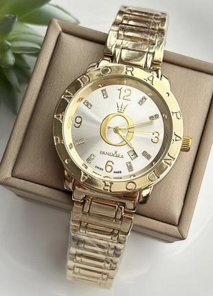 Годинник пандора, часы женские, топ тренд , золото, pandora1 фото