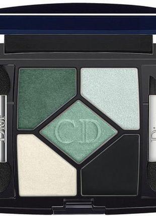 Пятицветные тени (палетка теней) dior 5 couleurs eyeshadow 408 green design сменный блок1 фото