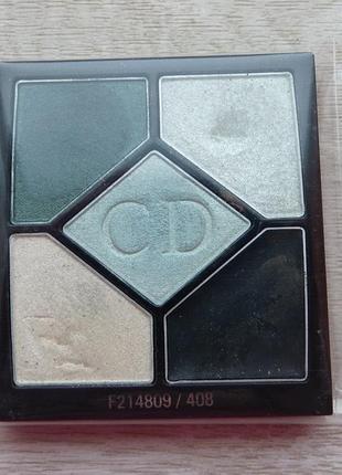 Пятицветные тени (палетка теней) dior 5 couleurs eyeshadow 408 green design сменный блок3 фото