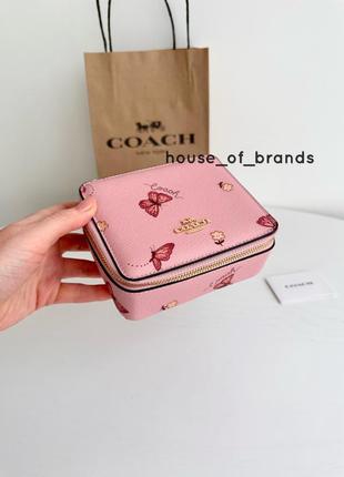 Coach jewelry box женская брендовая шкатулка для драгоценностей органайзер коуч коач оригинал на подарок жене на подарок девушке4 фото