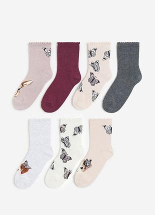 Шкарпетки носочки носки h&m бавовна принти1 фото