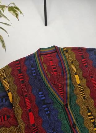 Чоловічий кардеган carlo colucci vintage multicolor coogi style2 фото