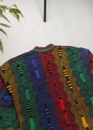 Чоловічий кардеган carlo colucci vintage multicolor coogi style7 фото