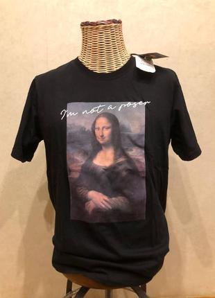 Нова футболка pull bear mona lisa, з цінником, art: 5246/512/8004 фото