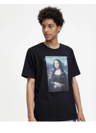 Нова футболка pull bear mona lisa, з цінником, art: 5246/512/8006 фото