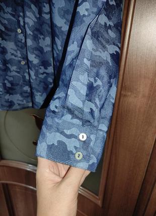 Джинсова котонова "камуфляжна" сорочка / блуза датського бренду soulmate8 фото