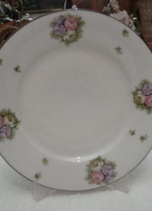 Антикварная тарелка цветы фарфор германия №954(1)2 фото