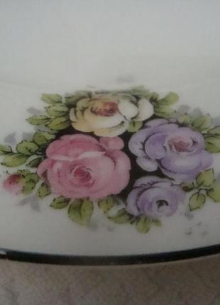 Антикварная тарелка цветы фарфор германия №954(1)6 фото