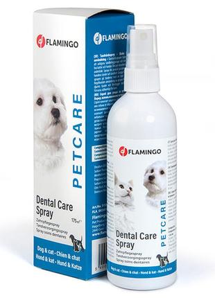 Спрей для догляду за зубами для собак і котів flamingo petcare dental care spray 175 мл (5400274984245)