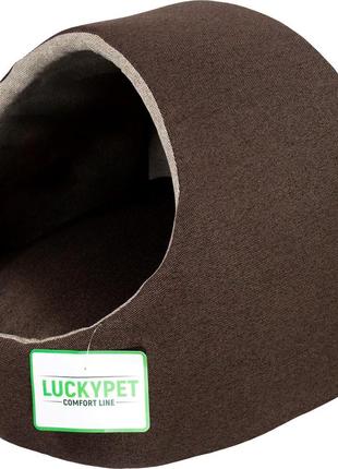 Домик для собак и кошек lucky pet руди №2 41 x 42 x 37 см коричневый (4820224212869)
