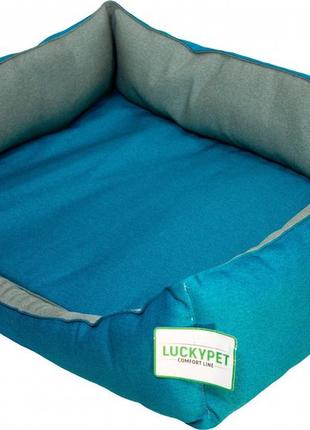 Лежак для собак и кошек lucky pet тоби №1 40 x 50 x 16 см бирюзовый (4820224211206)