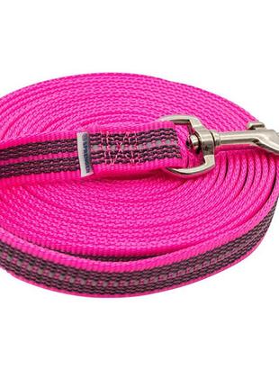 Поводки без ручки для собак sprenger rubberized leash without handle 1,9 см х 10 м розовый (4022853210678)