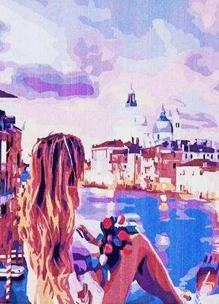 Картина за номерами "гарний вид на вечірнє місто"