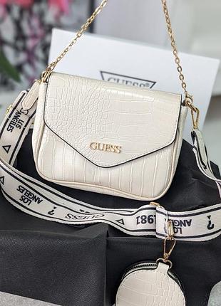 Сумка кросс боді guess рептилія 2 в 1