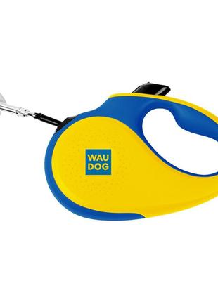 Повідець-рулетка для собак waudog r-leash, малюнок "colors of freedom", світловідбивна стрічка3 фото