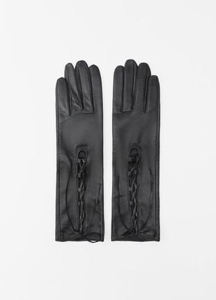 Рукавички жіночі zara, колір чорний😍 нова колекція шкіряні рукавиці перчатки