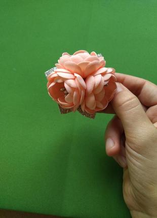 Пара гумок для волосся квіти для дівчинки дитячі ручна робота.4 фото