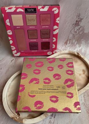 Палетка тіней для повік та румʼян tarte leave your mark volume ii eyeshadow palette5 фото