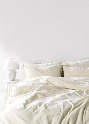 Преміальна постільна білизна білого кольору з вареної бавовни туреччина 🇹🇷 limasso1 фото
