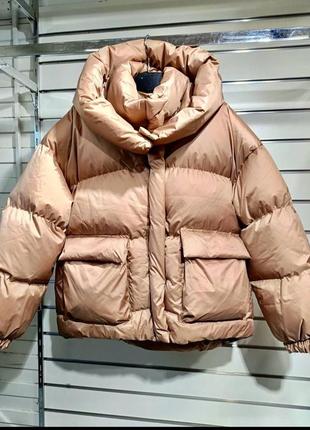 Жіноча зимова стьобана балонова куртка,женская зимняя стёганая балоновая тёплая куртка,тепла куртка,пуховик,пуффер4 фото