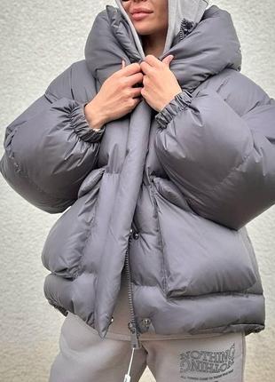 Жіноча зимова стьобана балонова куртка,женская зимняя стёганая балоновая тёплая куртка,тепла куртка,пуховик,пуффер5 фото