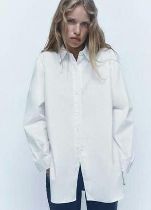 Актуальная классическая белая рубашка-рубашка оверсайз oversize бренд c&amp;a1 фото