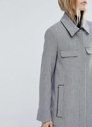 Крута куртка пальто в трендовий принт «гусяча лапка» від mango7 фото