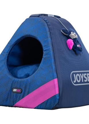 Домик для котов joyser cat home игрушка летучая мышь с кошачьей мятой 40х40х41 см сине-розовый (4897109602237)