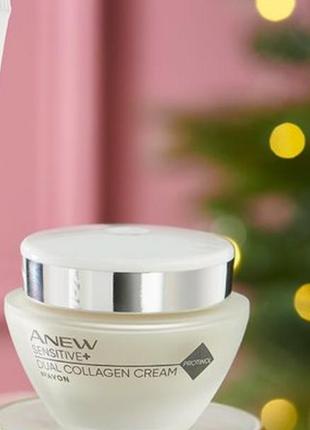 Крем для лица "сенситив. восстановление коллагена " 50 мл avon anew3 фото