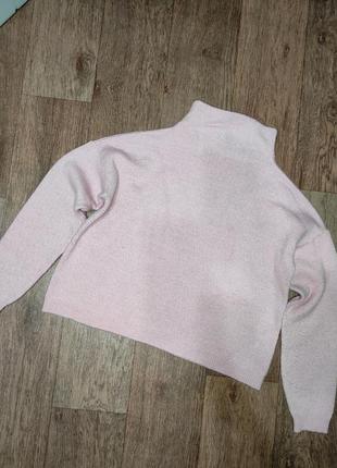 Теплый пудровый свитер