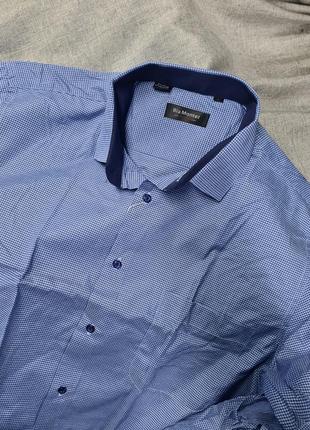 Мужская классическая рубашка, рубашка под пиджак, рубашка в клеточку с карманом, мужская рубашка, рубашка, деловая рубашка под брюки джинсы7 фото