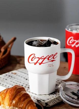 Чарівна чашка coca cola з трубочкою