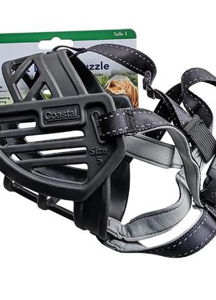 Силіконовий намордник для собак coastal soft basket muzzle 5 чорний (76484136092)