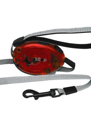 Поводок-рулетка для собак dogx2go belt glassy l красный для собак до 35 кг длина 2 м flamingo (5411290211413)