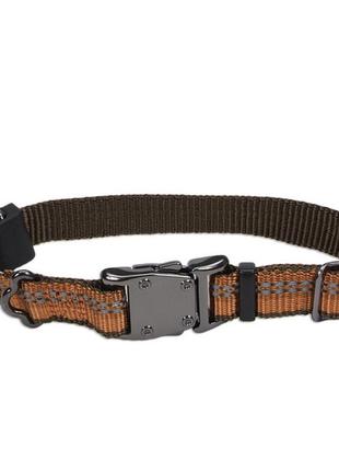 Світловідбивний нашийник для собак coastal k9 explorer collar 1.6х20-30см полум'я (76484364235)