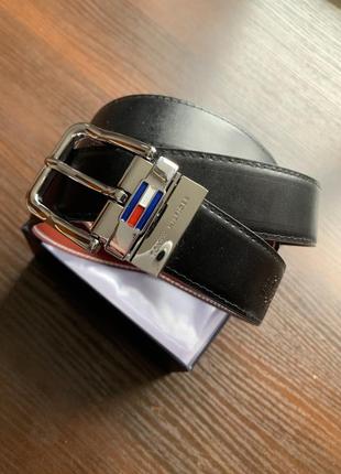 Ремень Tommy Womenr мужской коричневый черный на подарок подарочный набор
