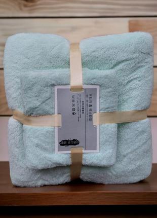 Подарочный набор полотенец: для лица и банный.6 фото