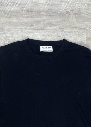 Zara man long sleeve кофта м размер премиум черная оригинал2 фото